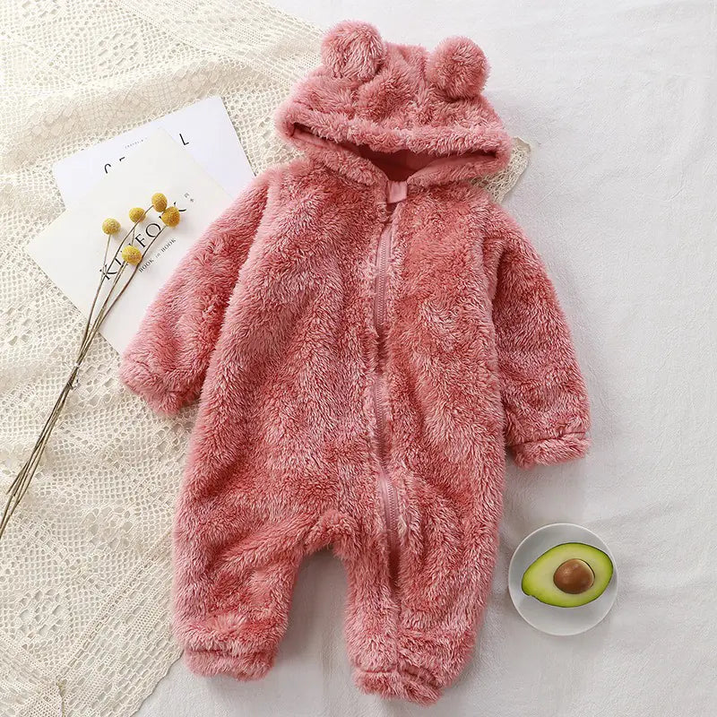 Baby Winter Newborn Plush Rompers
